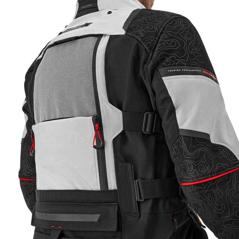 Shima Tracker gaiši pelēka motocikla jaka
