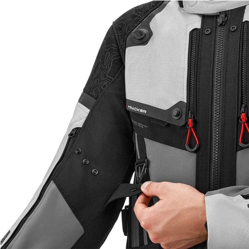 Shima Tracker gaiši pelēka motocikla jaka