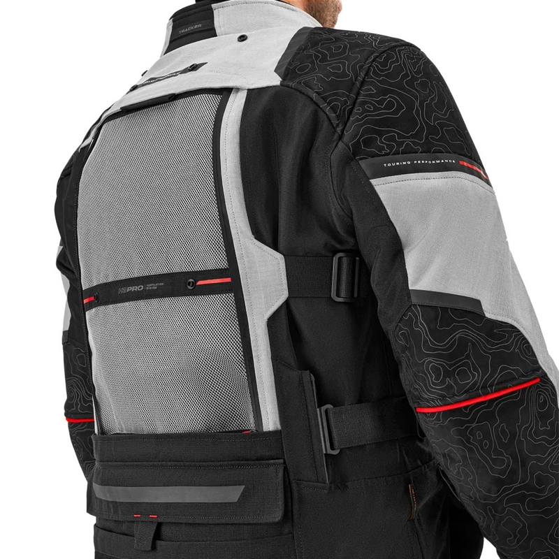 Shima Tracker gaiši pelēka motocikla jaka