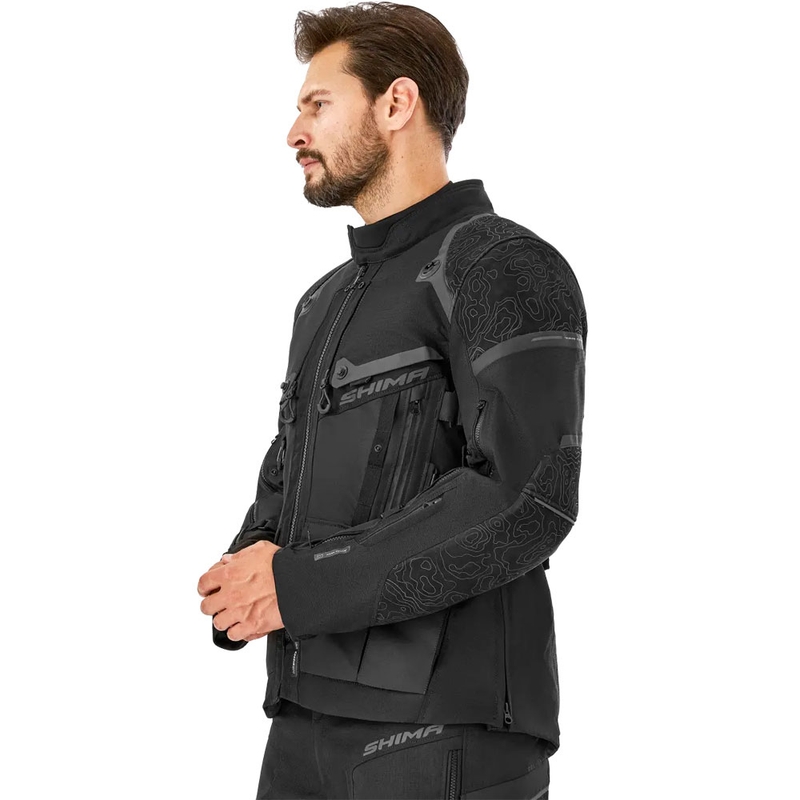 Shima Tracker motocikla jaka melna