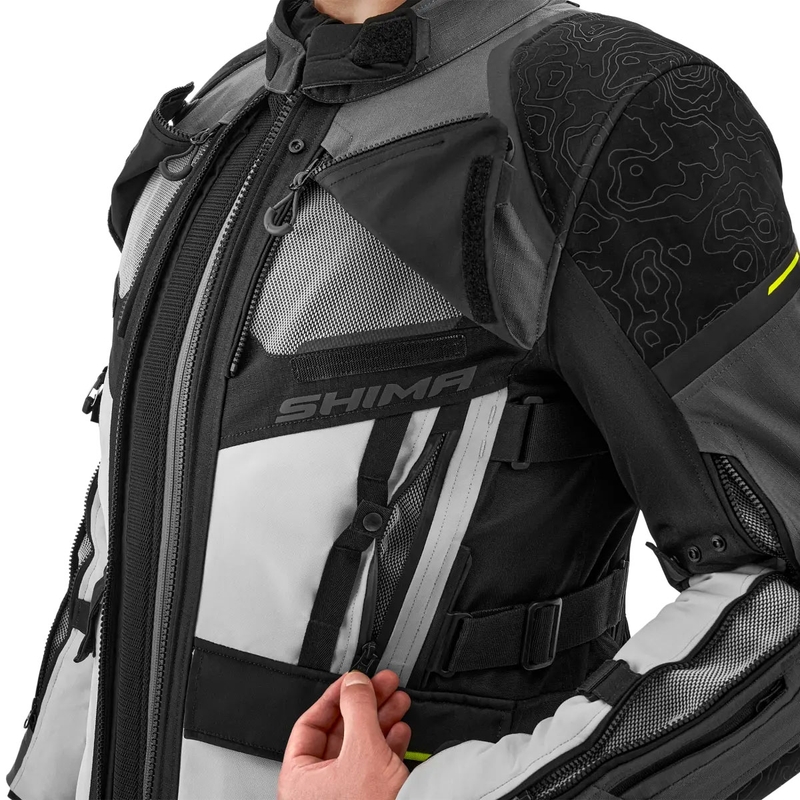 Motocikla jaka Shima Tracker pelēka