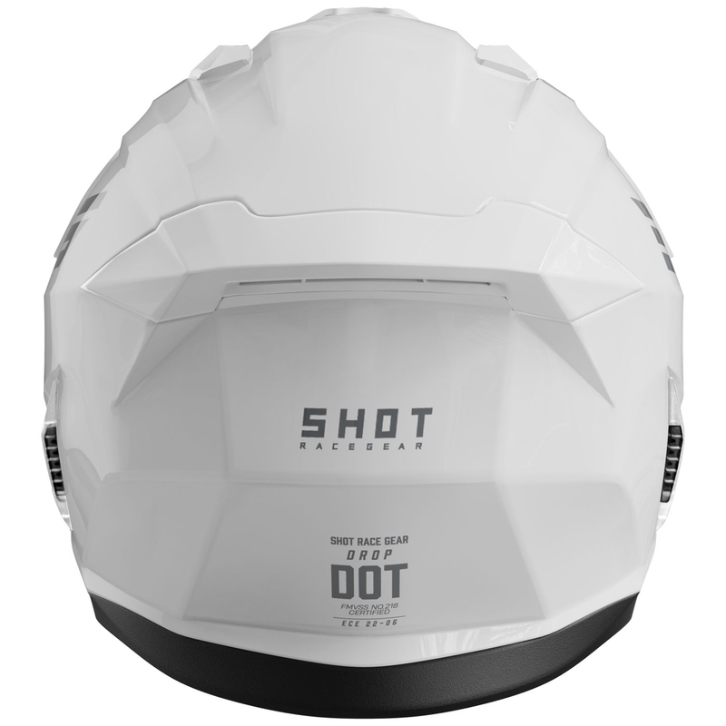 Atvērt motocikla ķivere Shot Drop Solid Gloss White