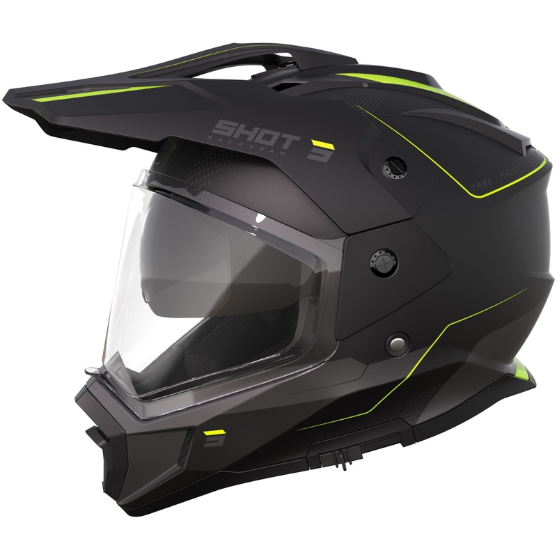 Enduro motociklu ķivere Trek Max Vision Rally matēts melns-fluo dzeltens