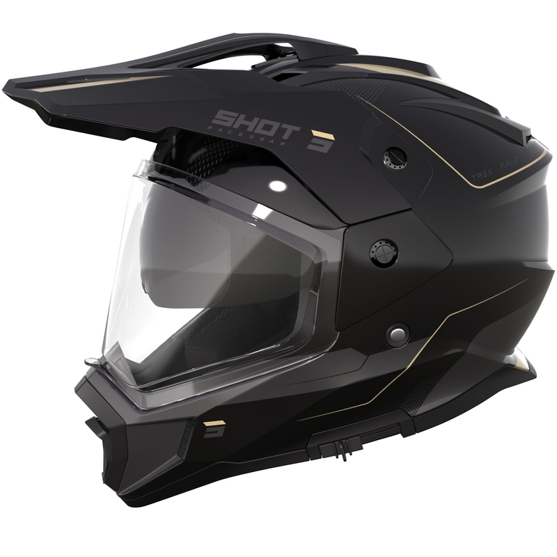 Enduro motociklu ķivere Trek Max Vision Rally Gloss Black un Sand
