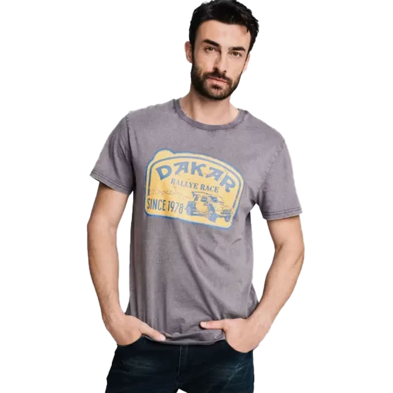 T-krekls Dakar Vint 01 tumši pelēks