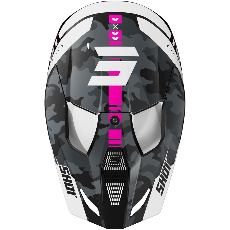 Bērnu motokrosa ķivere Shot Furious Flash Glossy Pink