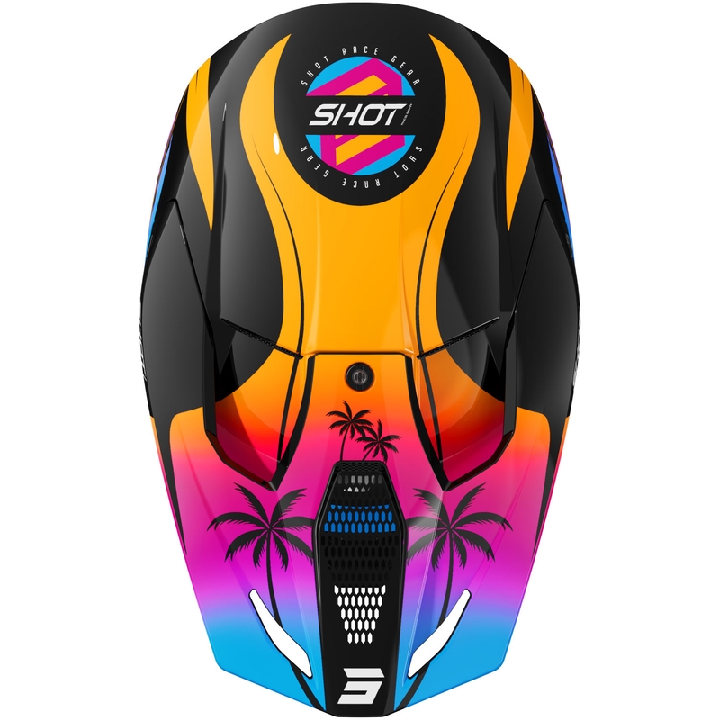 Bērnu motokrosa ķivere Shot Furious Miami spīdīgi oranža