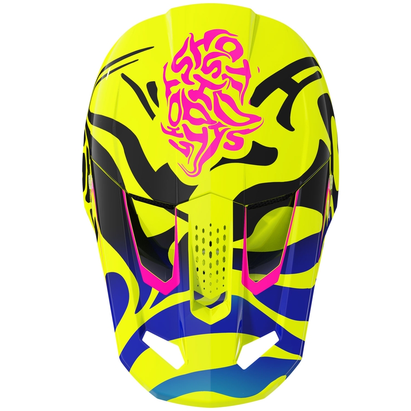 Bērnu motokrosa ķivere Shot Speed Ghost spīdīga fluo dzeltena