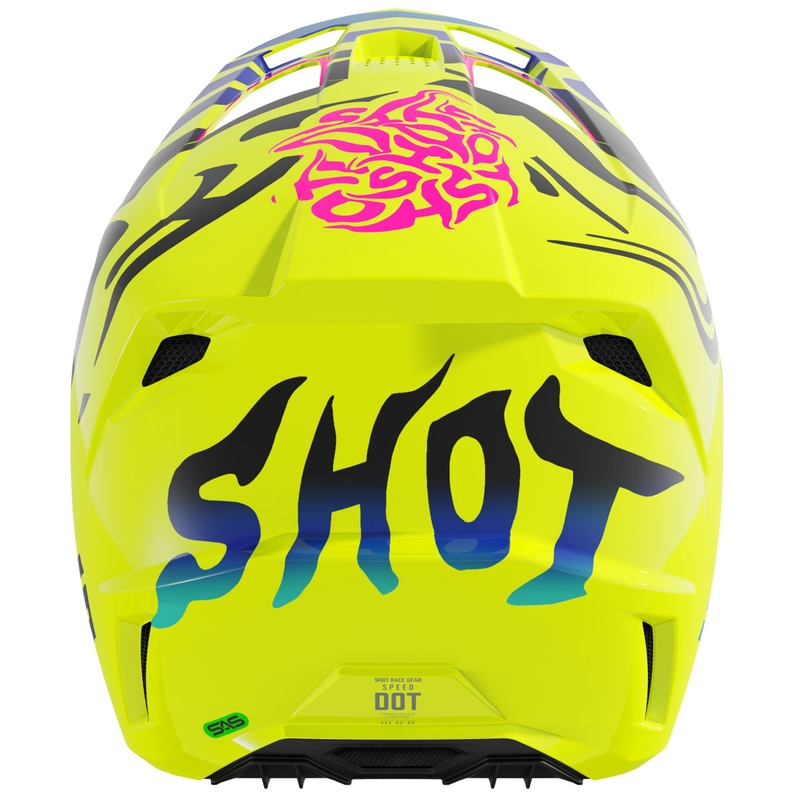 Bērnu motokrosa ķivere Shot Speed Ghost spīdīga fluo dzeltena