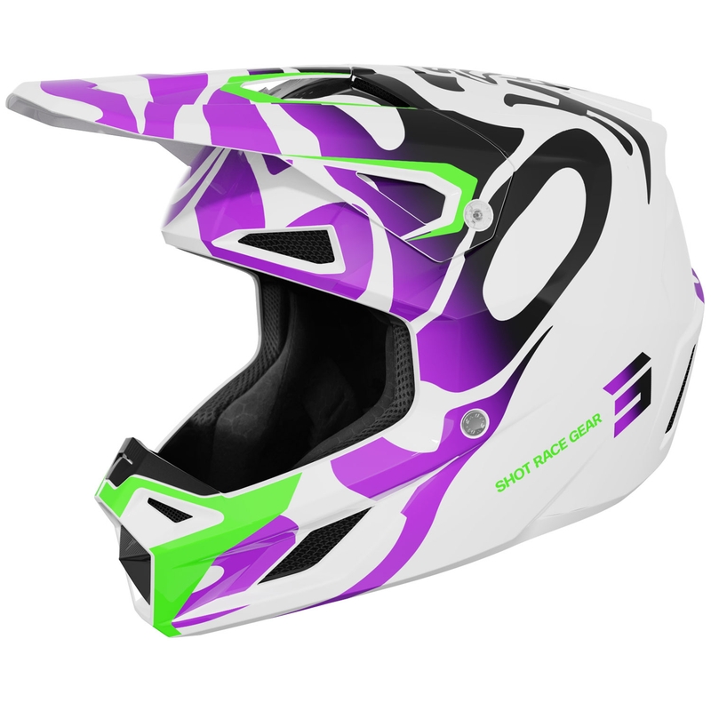 Bērnu motokrosa ķivere Shot Ghost violeta