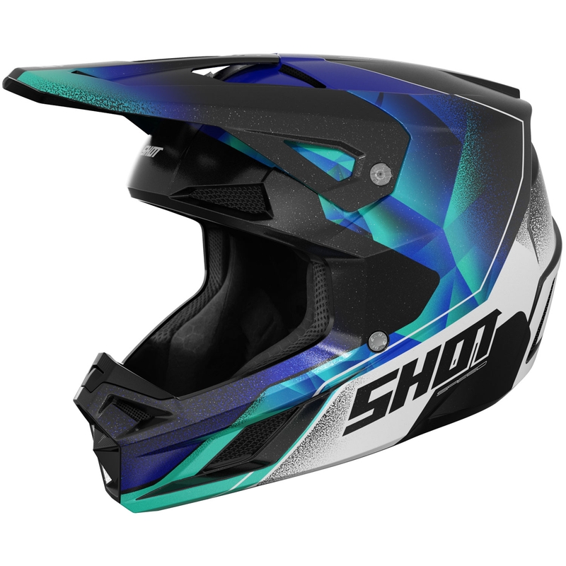 Bērnu motokrosa ķivere Shot Speed Olymp pearl blue