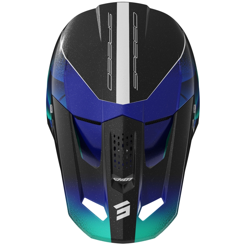 Bērnu motokrosa ķivere Shot Speed Olymp pearl blue