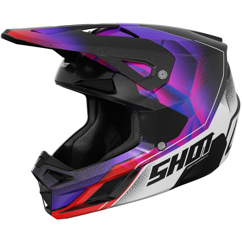 Bērnu motokrosa ķivere Shot Speed Olymp pearl purple