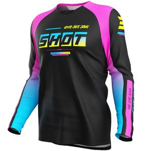 Bērnu motokrosa krekls Shot Draw Block rozā krāsā