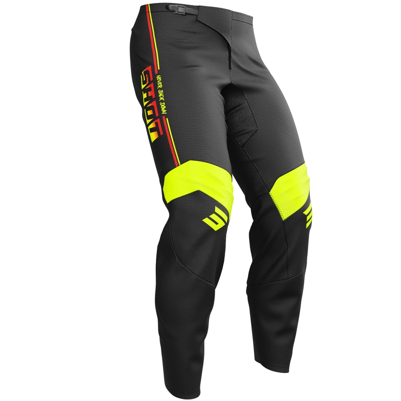 Bērnu motokrosa bikses Shot Draw Block Fluo Yellow