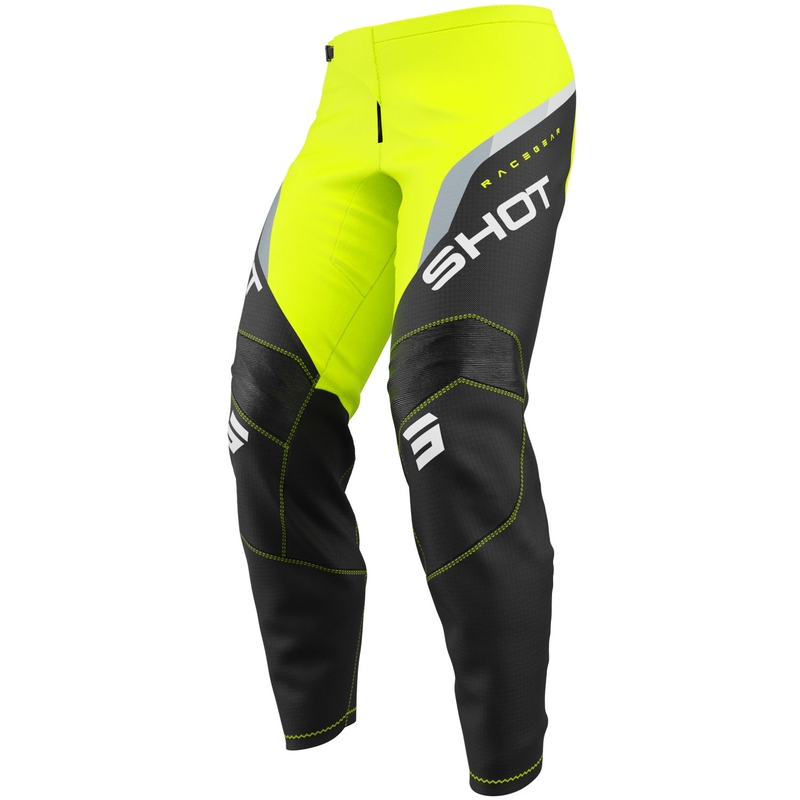 Bērnu motokrosa bikses Shot Draw Daytona fluo dzeltenā krāsā