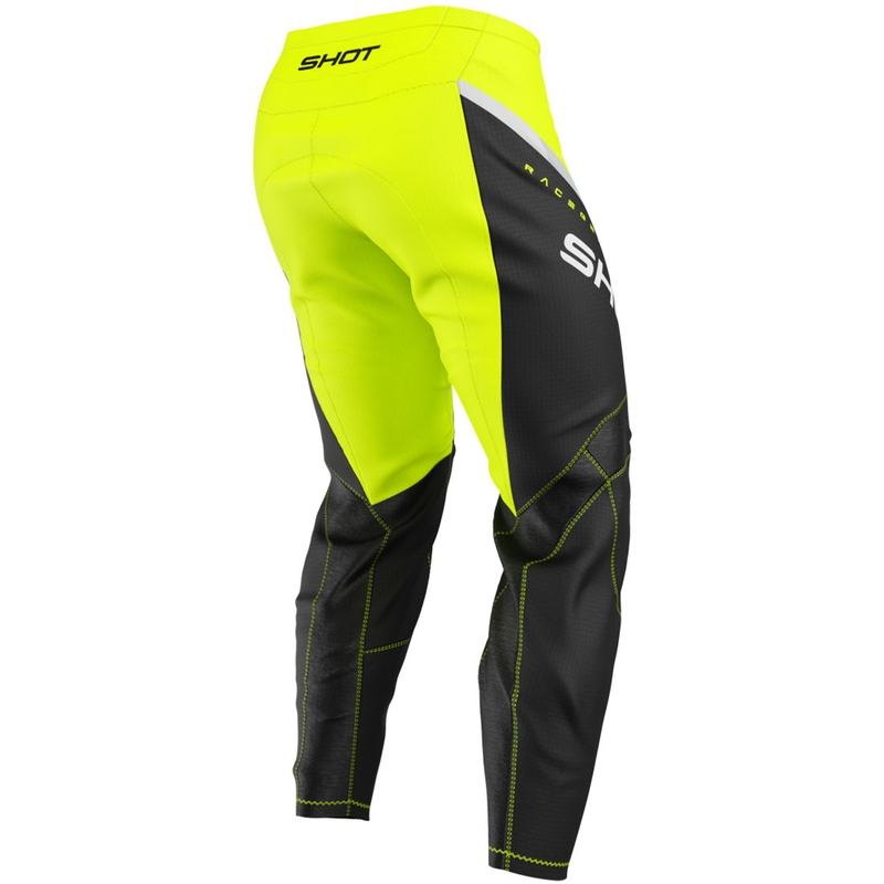 Bērnu motokrosa bikses Shot Draw Daytona fluo dzeltenā krāsā