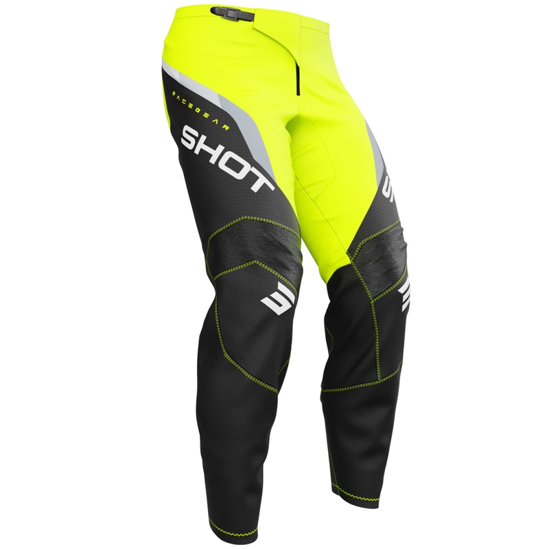 Bērnu motokrosa bikses Shot Draw Daytona fluo dzeltenā krāsā