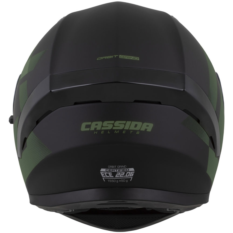 Cassida Orbit Grind integrālā moto ķivere matēta melna-tumši zaļa