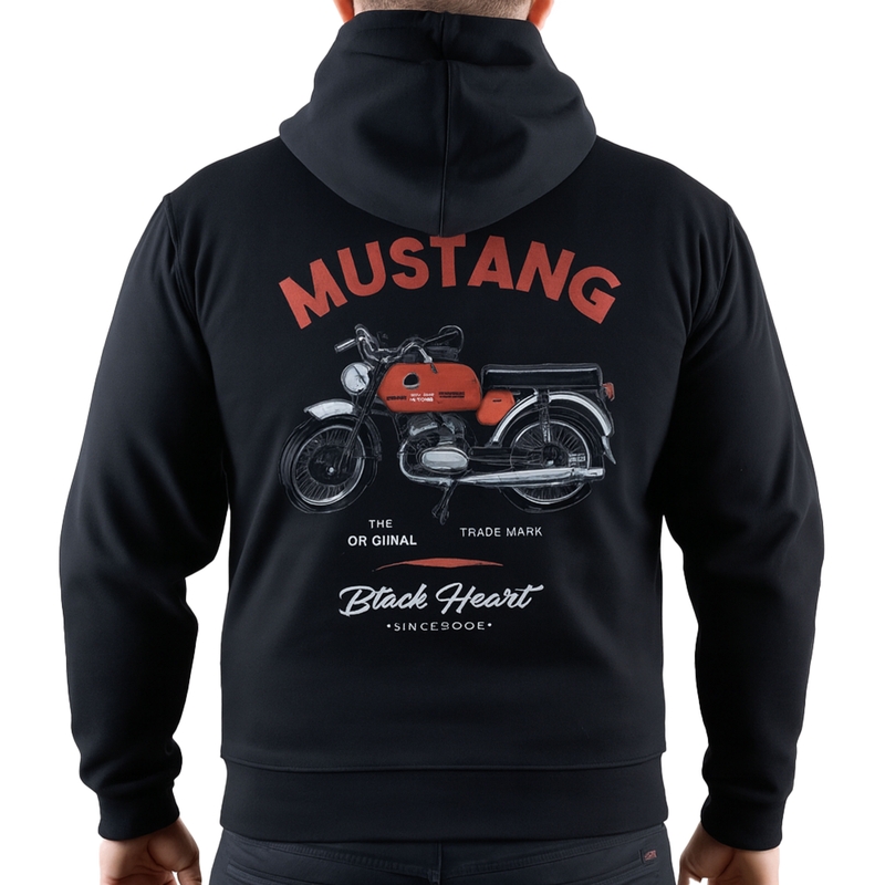 Mikina ar kapuci Black Heart Mustang black