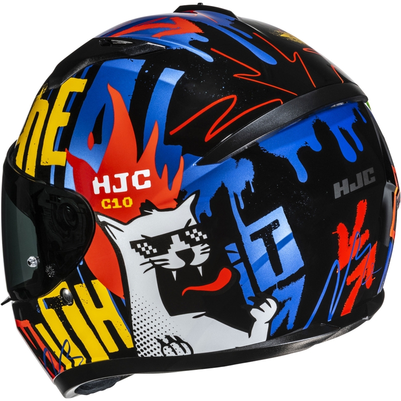 Bērnu integrālā motociklu ķivere HJC C10 Fop MC23 melns-zils-sarkans