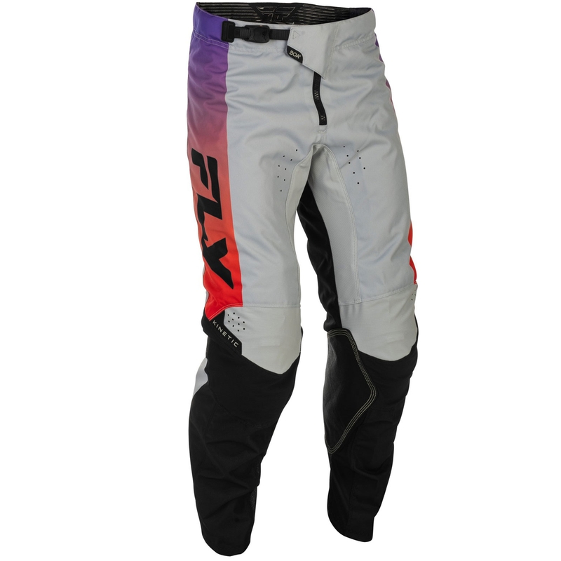 Motokrosa bikses FLY Racing - ASV Kinetic pelēk-arkanā-violetā-melnā krāsā