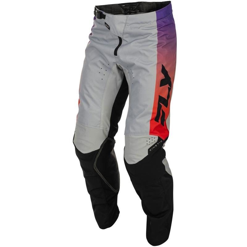 Motokrosa bikses FLY Racing - ASV Kinetic pelēk-arkanā-violetā-melnā krāsā