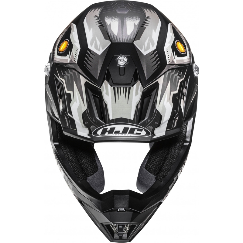 Motokrosa ķivere HJC C50 Mecha Beast MC5SF melni pelēka