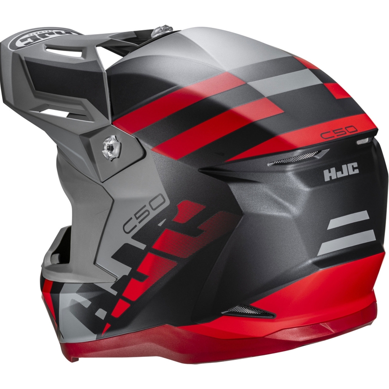 Motokrosa ķivere HJC C50 Mirage MC3H melna-pelēka-sarkana