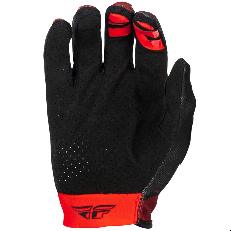 Motokrosa cimdi FLY Racing - USA Lite melni-sarkani