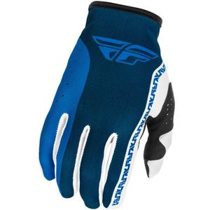 Motokrosa cimdi FLY Racing - USA Lite zili un balti