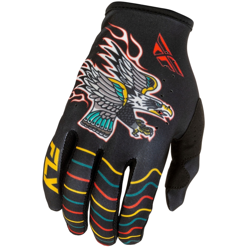 Motokrosa cimdi FLY Racing - USA Lite Americana black-red-gold