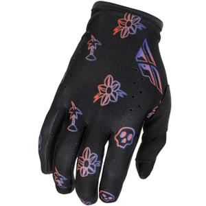 Motokrosa cimdi FLY Racing - USA Lite Outline melni-sarkani-violeti