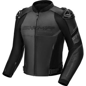 Shima Bandit 2.0 melna ādas motocikla jaka