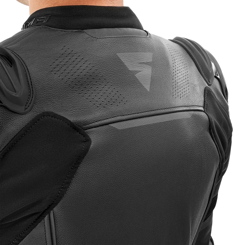 Shima Bandit 2.0 melna ādas motocikla jaka