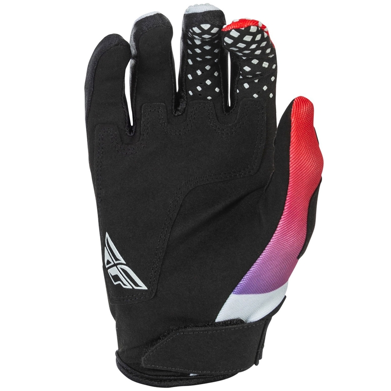 Motokrosa cimdi FLY Racing - ASV Kinetic pelēki-sarkani-violeti-melni-melni