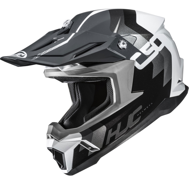 Motokrosa ķivere HJC C50 Primal MC5 melns-pelēks-balts
