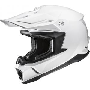 Motokrosa ķivere HJC C50 Solid pearl white