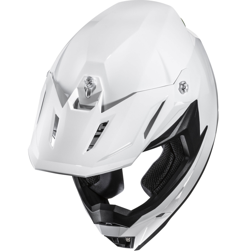 Motokrosa ķivere HJC C50 Solid pearl white