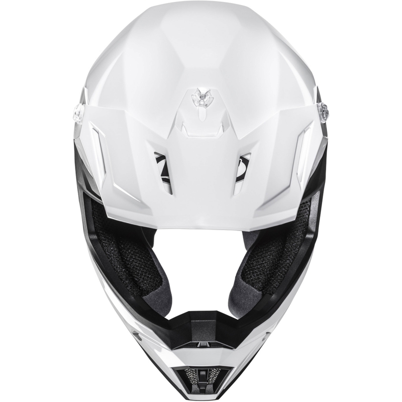 Motokrosa ķivere HJC C50 Solid pearl white