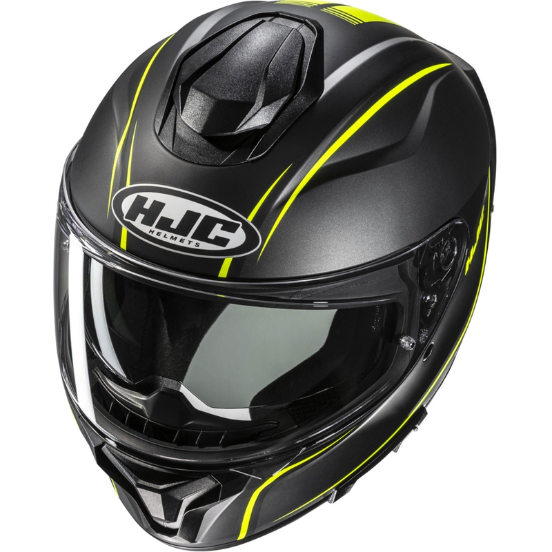 Integrēta motocikla ķivere HJC C71 Quez MC3HSF melns-fluo dzeltens