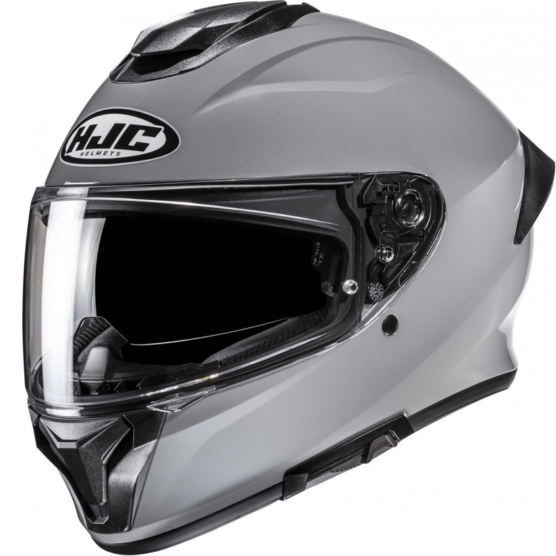 Integrēta motocikla ķivere HJC C71 Solid pelēka