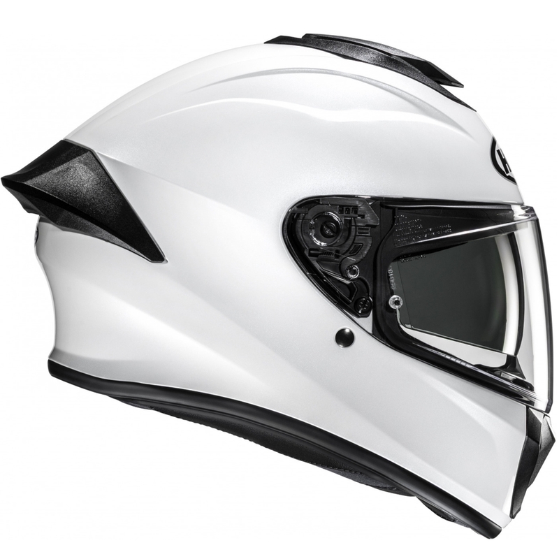 HJC C71 Solid perlamutra balta integrālā motocikla ķivere