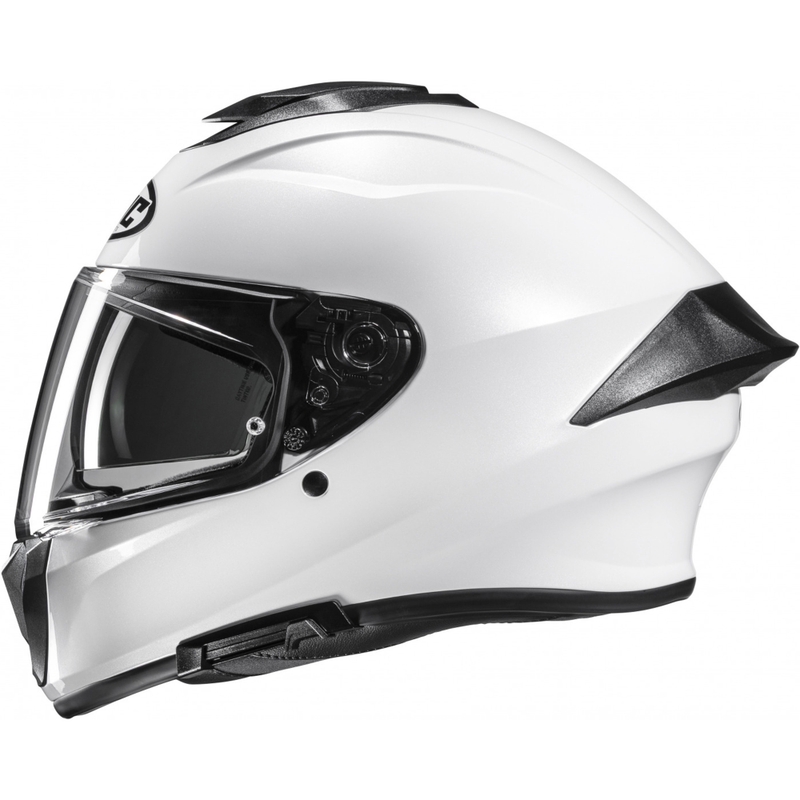 HJC C71 Solid perlamutra balta integrālā motocikla ķivere