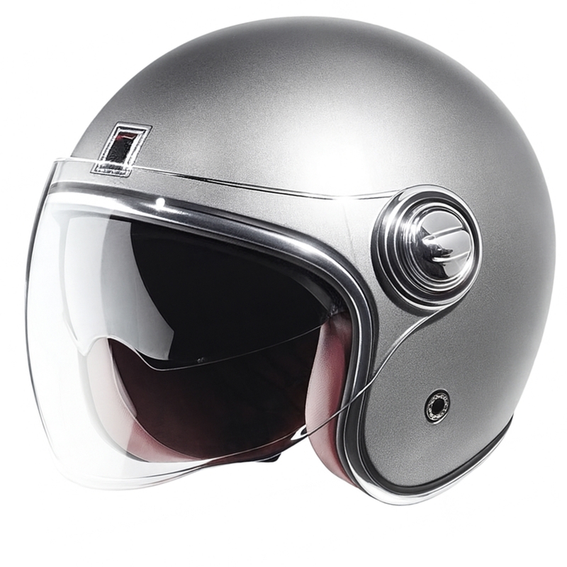 Atvērt ķivere NOX PREMIUM Heritage sudraba matēta