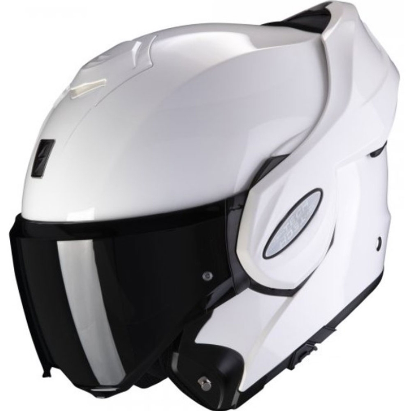 Scorpion EXO-TECH EVO atveramā ķivere, balta, spīdīga