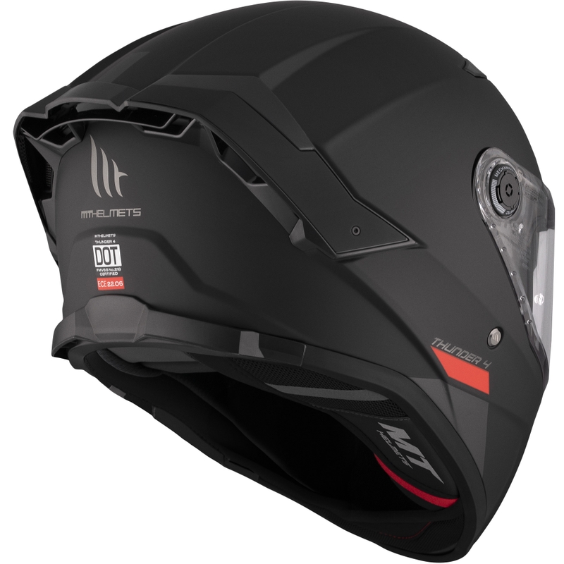 Pilna izmēra motocikla ķivere MT FF118SV Thunder 4 SV melna matēta