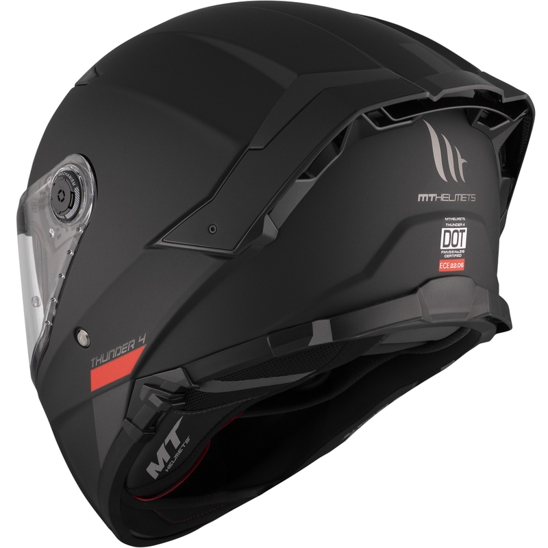Pilna izmēra motocikla ķivere MT FF118SV Thunder 4 SV melna matēta