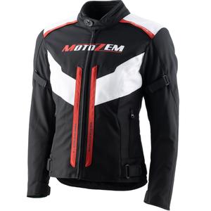 Sieviešu motocikla jaka Motozem Team 2 melna-balta