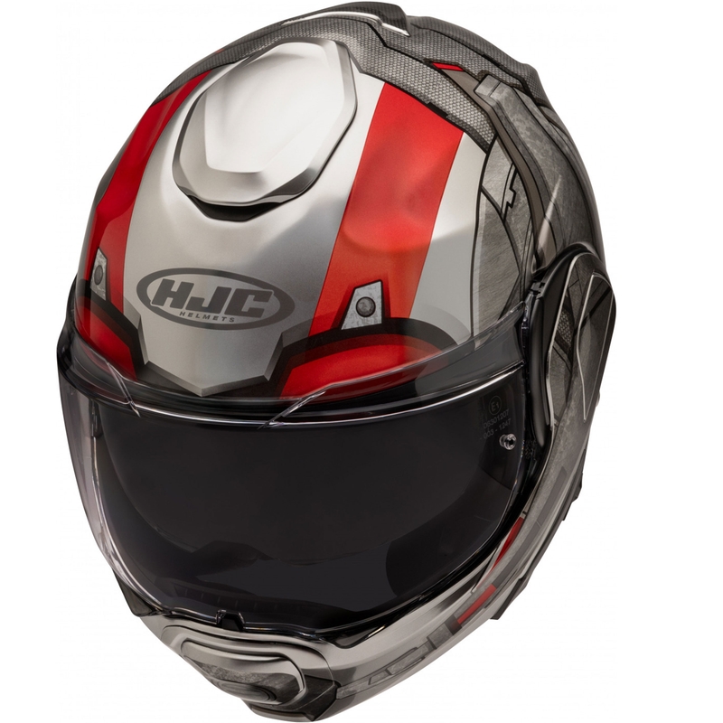 HJC F100 Ant-Man Marvel MC1 pelēk-arkana flip-up motociklu ķivere